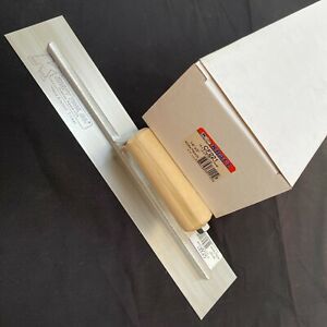 KRAFT CF221 16&#034; x 3&#034; Carbon Steel Concrete Cement Trowel w Straight Wood Handle