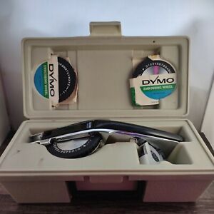 Vintage DYMO 1550 Labeling Kit Tapewriter Wheel Bundle w/  Carrying Case