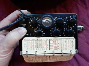 Oak Ridge Products Model 107 Dyna Tube Tester With Chart &amp; Case Near Mint Cond.