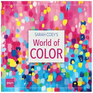 Sarah Coey’s World of Color 2021 Wall Calendar 12 x 12 w~New~