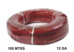 Cable 100 Mtrs Cobre 12 Ga Rojo Negro