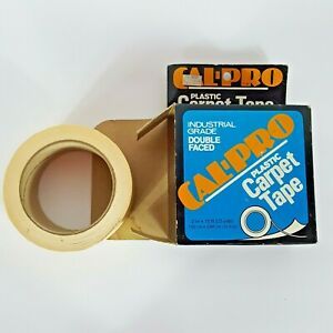 Cal-Pro 25 Yards 2&#034;x75&#039; Plastic Double Sided Carpet Tape Industrial Grade Vtg