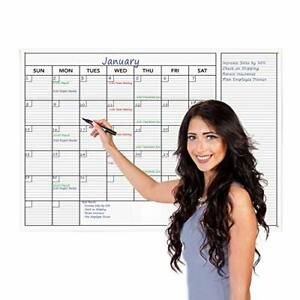 Jumbo Wet or Dry Erase Monthly Wall Calendar – Undated Office Wall Planner