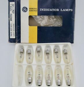 Box of GE eleven 7C7 Clear 7watt Indicator Lamps, 115-125 volts