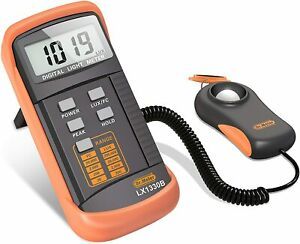 Dr.Meter 1330B-V Digital Illuminance/Light Meter, 0 - 200,000 Lux Luxmeter