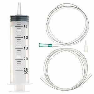 SHAOTONG 250ml Large Syringes with 2 40 inch Plastic Tubing Hoses for Enema Plan