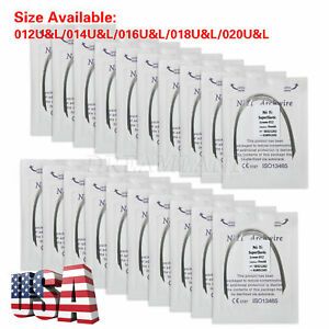 Dental Ortho Round Arch Wire Elastic NITI Ovoid Upper + Lower 12/14/16/18/20 Kit