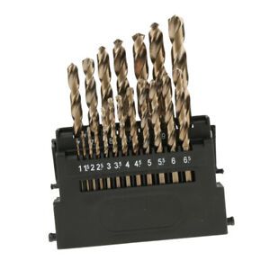 19 Pcs Cobalt  HSS Drill Bit Set Iron Steel Wood Cutting 1mm-10mm