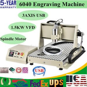 USB 3axis CNC 6040 Router Engraving Drill/Milling Machine Cutter Engraver 1.5KW