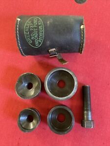 Greenlee Knockout Punch Set No. 737 w/Leather Case 1-1/2” &amp; 2”