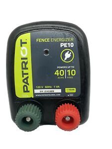 Patriot PE10 Electric Fence Energizer, 0.30 Joule Up to 40 Acres/10 Miles