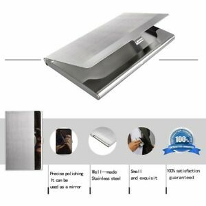 Pocket Stainless Steel Metal Business Card Holder ID Credit Card Wallet-US