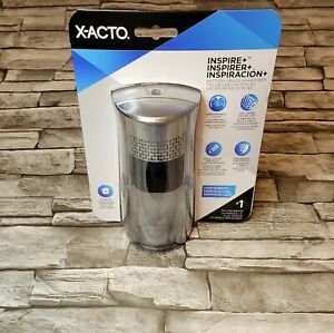 X-Acto Inspire Plus Battery Pencil Sharpener Black Silver New Longer Blade Life!