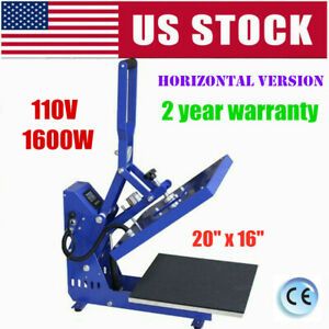 USA! 20&#034; x 16&#034; Clamshell Auto Open t Shirt Heat Press Machine Horizontal Version