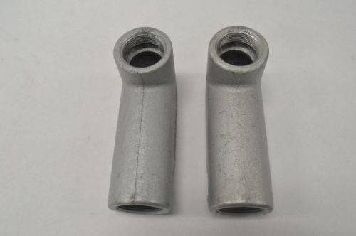 2x crouse hinds lb47 1-1/4in form 7 conduit condulet outlet body fitting b234672 for sale
