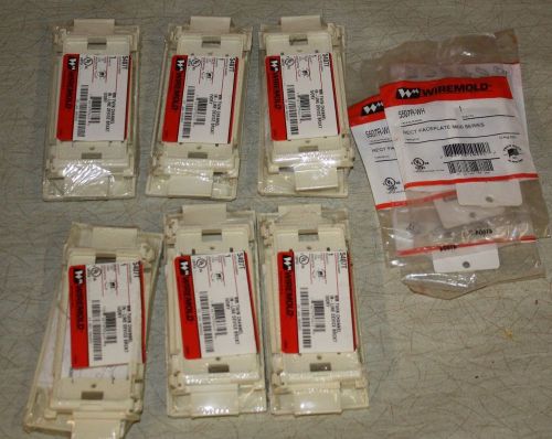 6  - NEW WIRE MOLD WIREMOLD 5407T NM TWIN CHANNEL IN-LINE DEVICE BRACKET IVORY