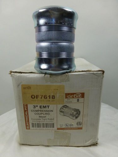 ORBIT 3&#034; COMPRESSION COUPLING OF7618 STEEL CONCRETE TIGHT BOX OF 8 NEW