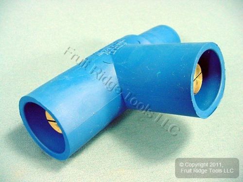 Leviton blue cam-type plug parallel t tap connector 16 series 400a 600v 16a21-b for sale