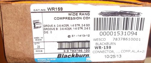 Blackburn thomas&amp;betts wide range compression connector h tap desighn wr159 ob44 for sale