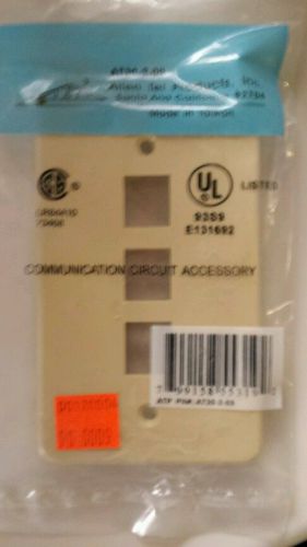 Allen Tel AT30-3-09 New 3 Port Wall Communication Plate Cover Ivory