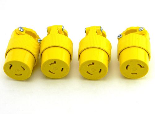 Lot of 4 pass &amp; seymour twist turn locking plug connectors nema l8-20 20a 480v for sale