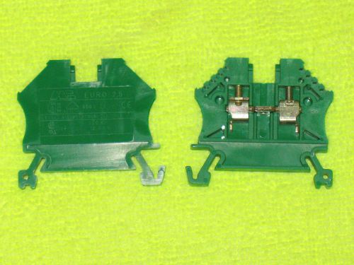 New Lot of (249) DINectores Terminal Blocks DN-T12 GREEN 12AWG-20A-600V