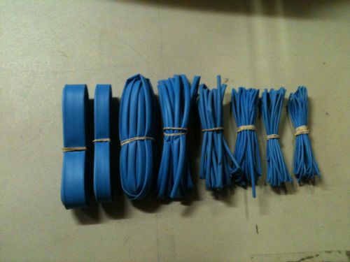 80&#039; of ThermOsleeve BLUE Polyolefin 2:1 Heat Shrink tubing -10&#039;sect. of 8Sizes