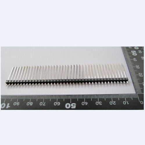 10pcs 40Pin 40p Male IC Single Row Flat Header Socket 2.54mm pitch 25mm long pin