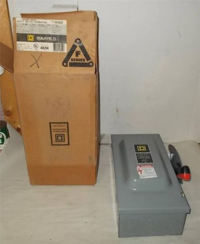 NEW SQ D HEAVY DUTY SAFETY SWITCH CAT# H362 60A 600V SERIES F1 TYPE 1
