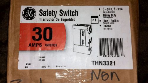 Go 30 amp 3 pole heavy duty safety switch thn3321 240 volt for sale