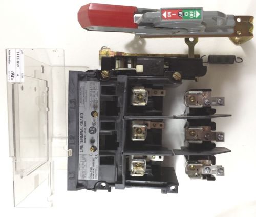 Allen-bradley1494v-ds30 30a 3p 3w 600v 4nema fused  disconnect switch+handle for sale