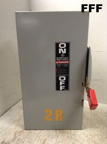 Ge heavy duty safety switch cat no thn3363 model 10 100a 600vac/250vdc 100 hp for sale