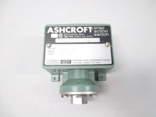 ASHCROFT B424B XNF SNAP ACTION PRESSURE 125/250V-AC 15A AMP SWITCH D475116