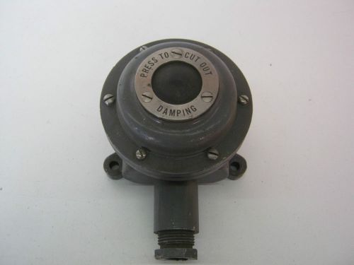 Arma damping cut-out pushbutton,gyro compass equip, steampunk, vintage us navy for sale