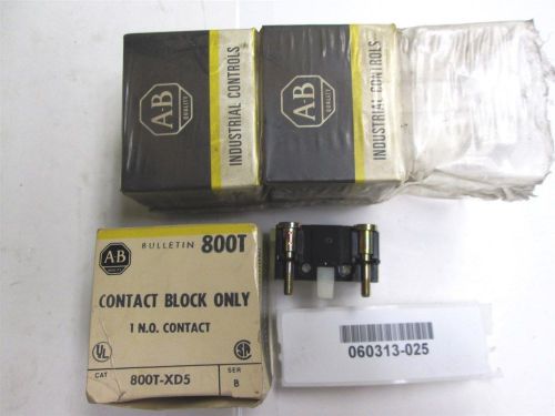 Lot of 3 square d 800t-xd5 1 no contact block new in box old stock for sale
