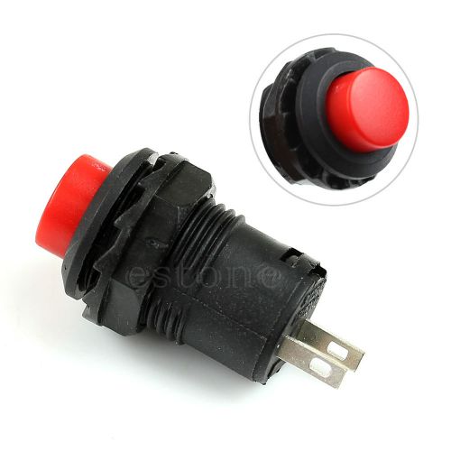 5Pcs Locking Latching OFF- ON Push Button Car/Boat Switch 12mm Red