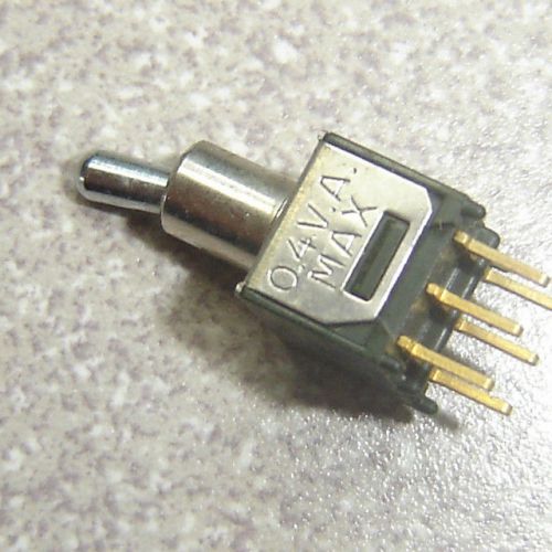 C&amp;K T201 Toggle Switch DPDT, On-None-On, Gold PC Thru-Hole 0.1&#034; pitch NOS