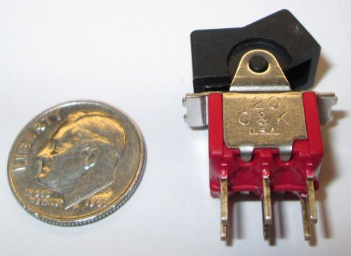 C&amp;k #7201 miniature rocker switch  dpdt on-on  pc mount    nos for sale