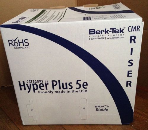 Berk-tek hyperplus category 5e white - 1000 ft box new for sale