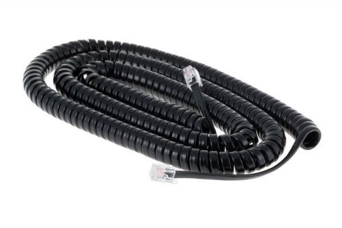 NEC Aspire Black Phone Handset Coil Curly Spiral Cord 24&#039; 25&#039; FT NEW ALL PHONES