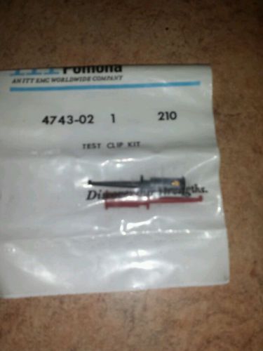 Pomona 4743-02 minigrabber test clip kit, one black, one red, new for sale