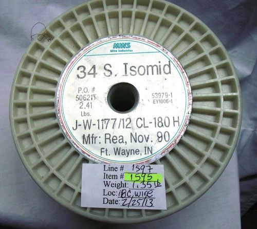MWS 34 S. ISOMID Magnet Wire 34 AWG 1.35 Lb