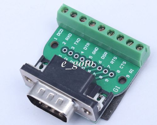 DB9-G1 Teeth Type Connector DB9 9Pin Male Adapter Terminal Module RS232 to Termi
