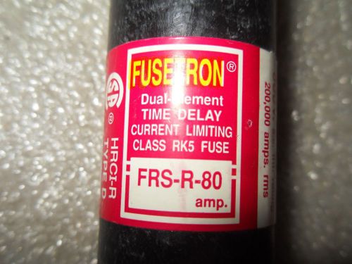 (rr13-1) 1 lot of 3 used bussmann fusetron frs-r-80 600vac fuses for sale