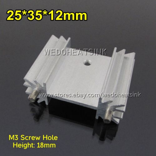 10pcs 25x35x12mm TO-218, TO-220 and TO-247 Heatsink for MOSFET With Radial Fins
