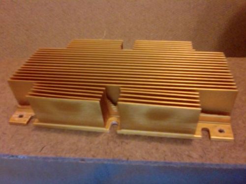 Heat sink thermal aluminum (gold anodized) cooler (4.6 x 2.4 x 0.9 thick) inches for sale