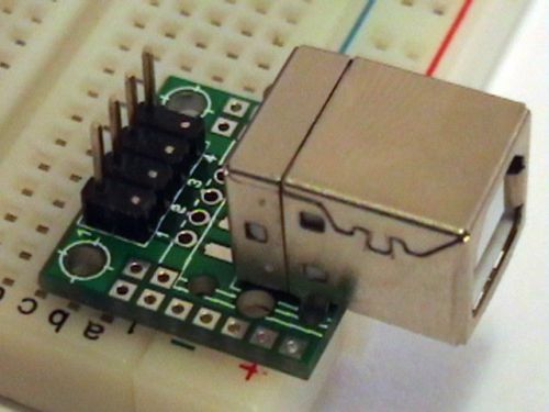 USB B Female Breakout Board Breadboard Prototyping Adapter Dual Header pin