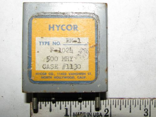 VINTAGE NOS HYCOR 500MH INDUCTOR TRANSFORMER COIL CHOKE TUBE  AMPLIFIER CIRCUITS