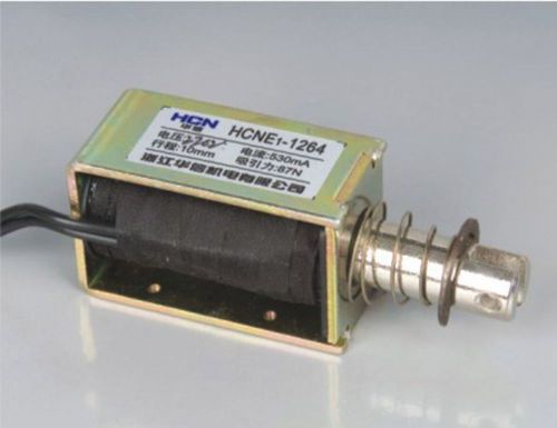 24v pull hold/release 10mm stroke 7.4kg force electromagnet solenoid hcne1-1264 for sale
