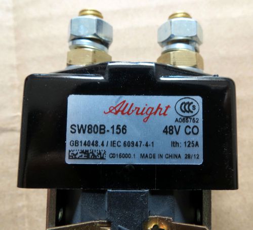 Lot of 4 albright sw80b-156 solenoid 48v 125a contactor solenoid cart f/r switch for sale